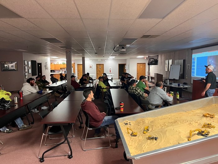 Paving team in training class