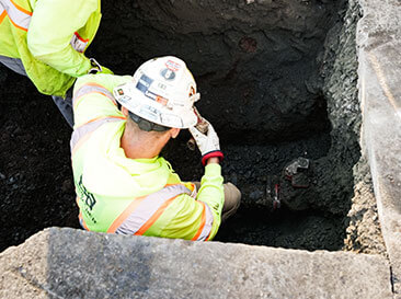 underground utilities service-line replacement