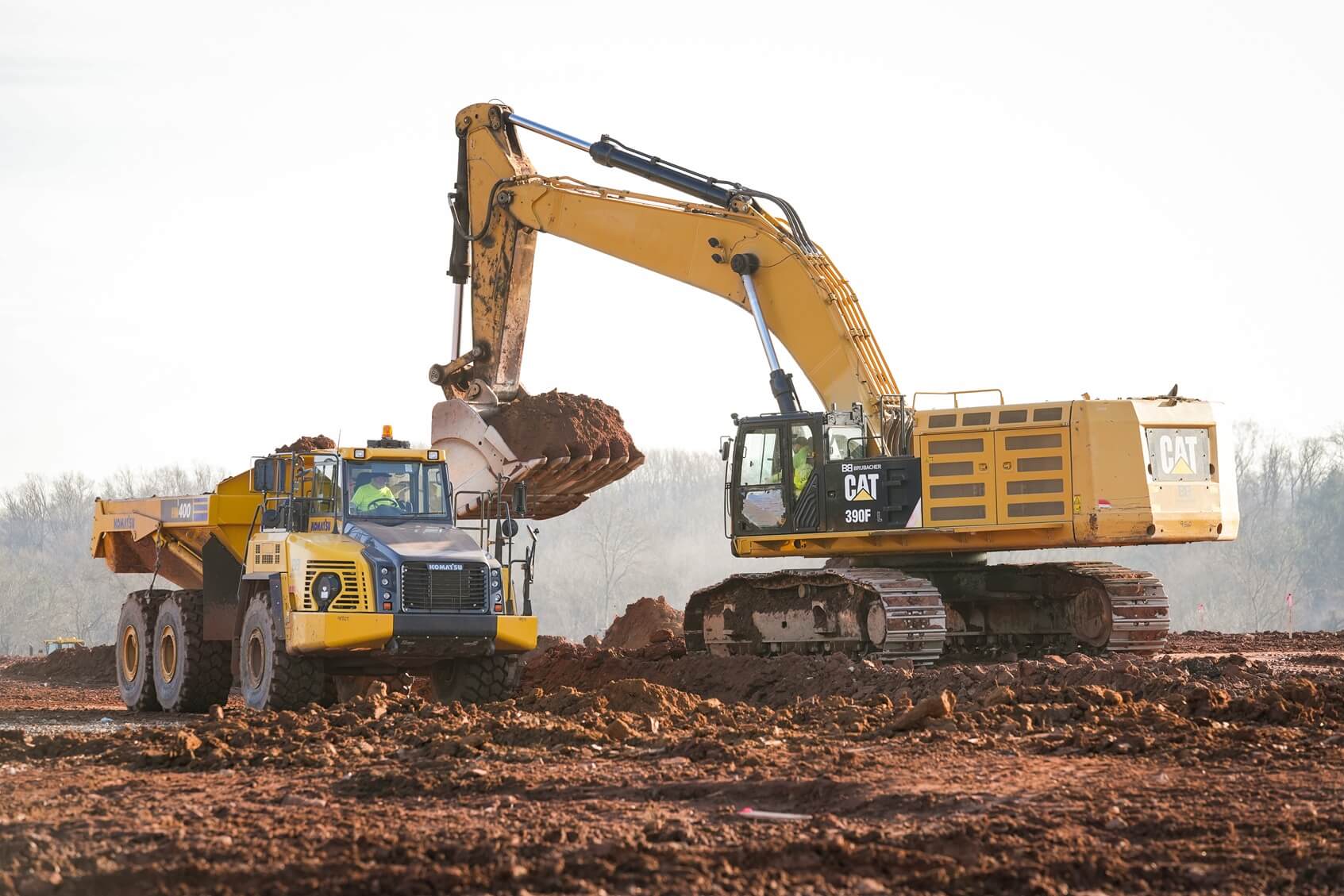 Moving dirt at New Morgan warehouse project