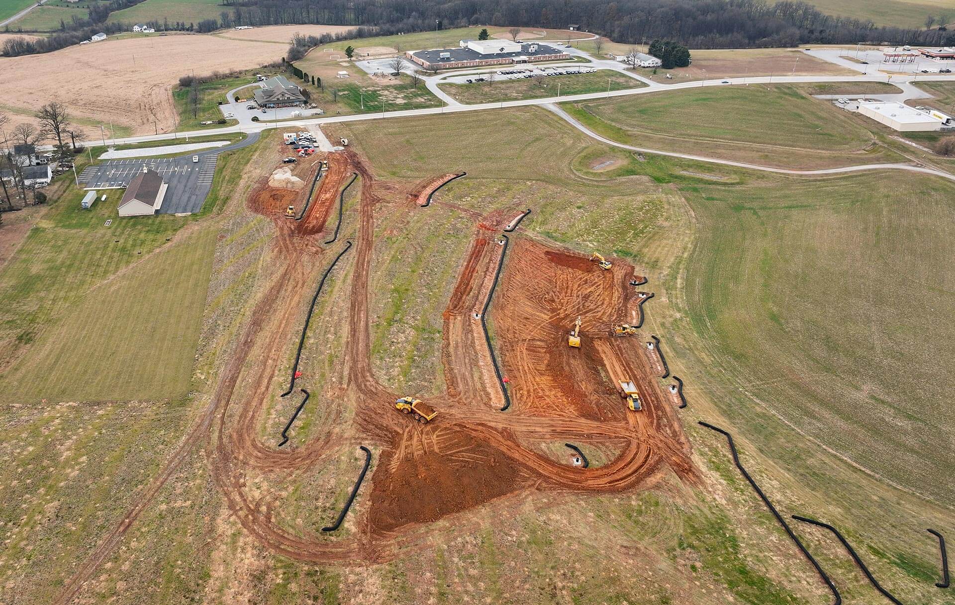 ariel view of PPL Chanceford data center construnction site