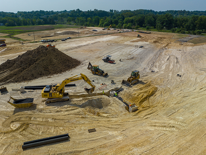 storm sewer pipe installation