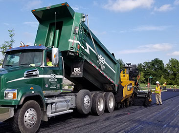 asphalt paving crew