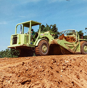 Historic Photo of Construction Vehicle on Brubacher Site