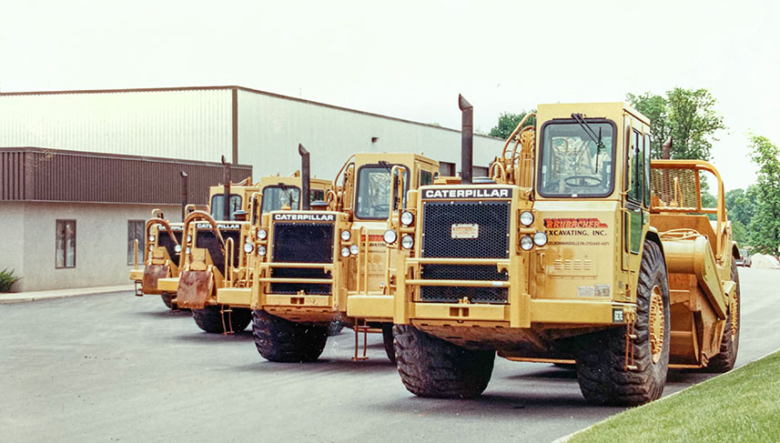 Historic Photos of Brubacher Vehicles Lined up