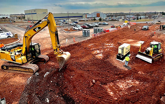 commercial construction excavation and site work