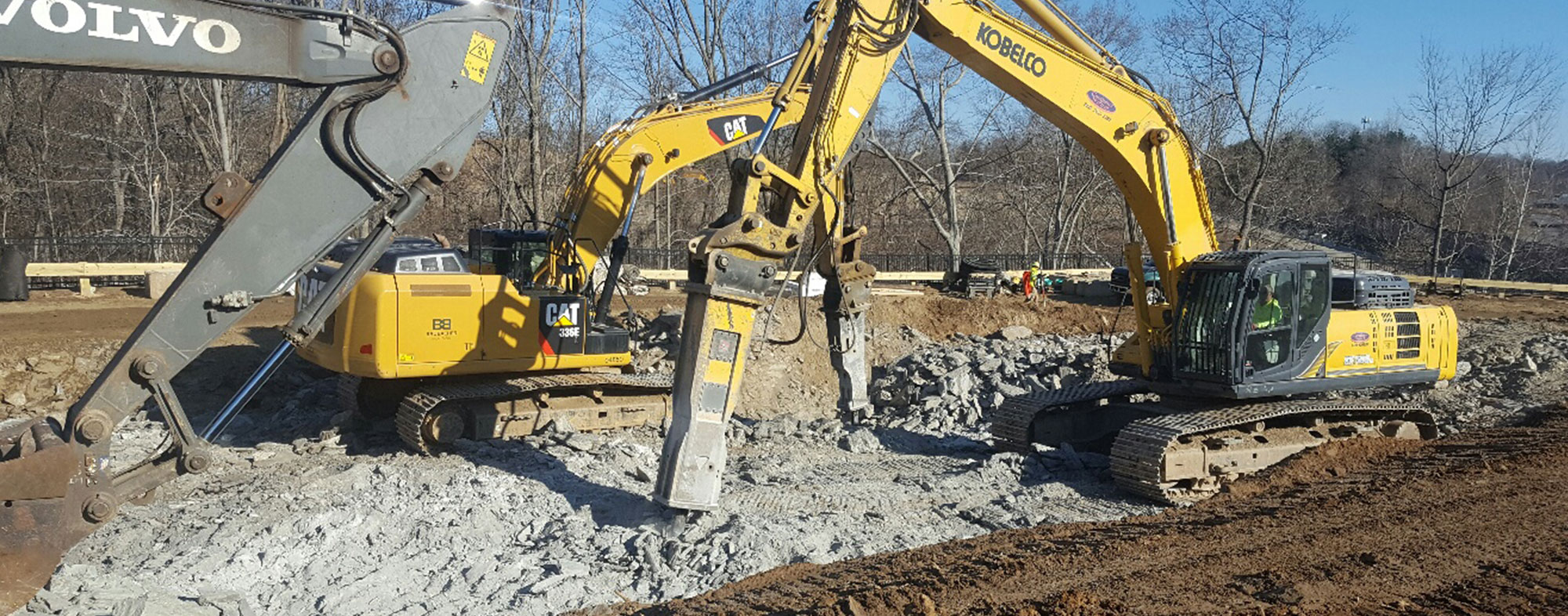 Construction vehicles at Fairfield Inn Jobsite