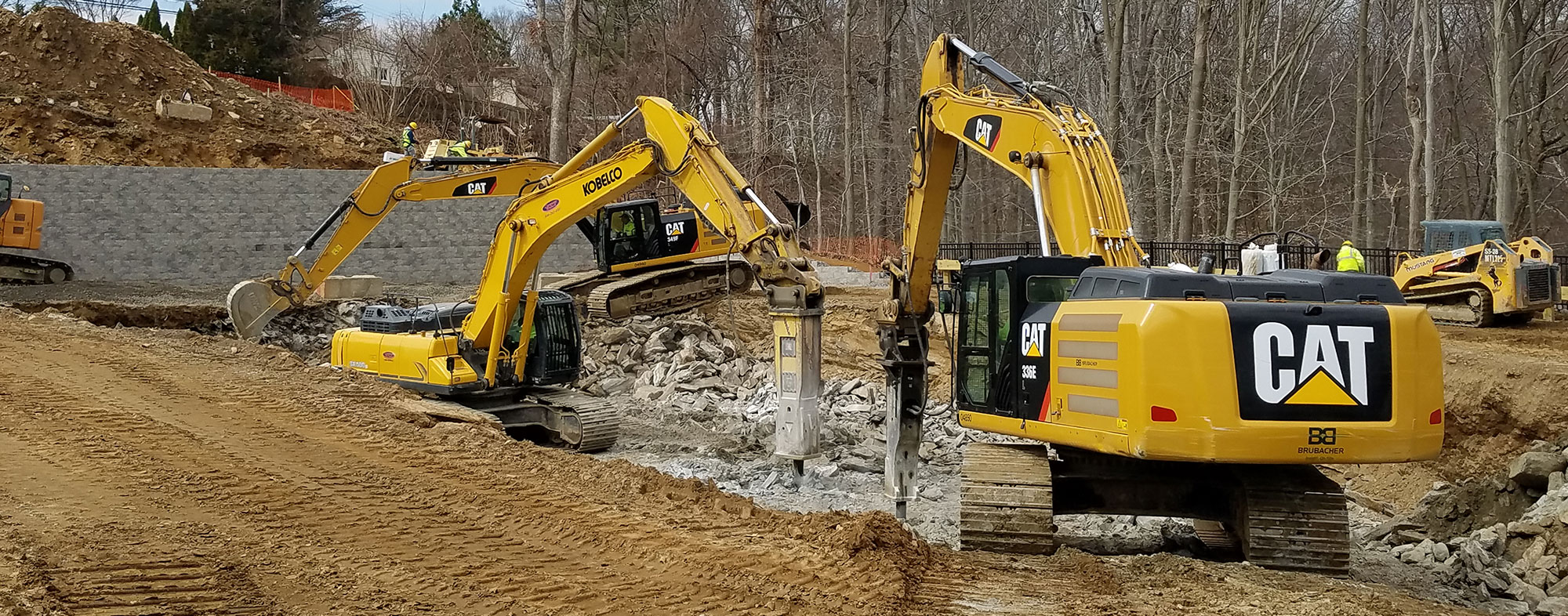 Construction vehicles at Fairfield Inn Jobsite