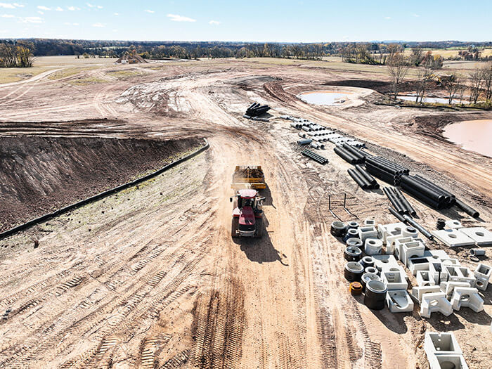 Excavation site work at Freedom Square