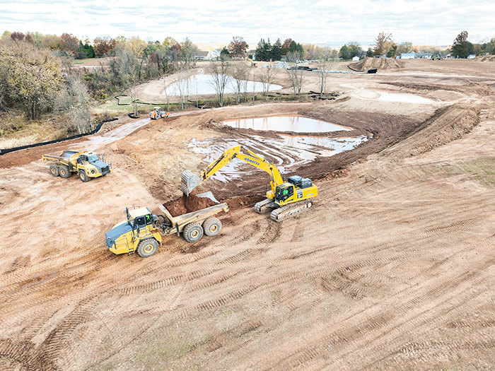 Excavation site work for residential project