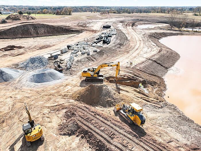 Excavating at residential project