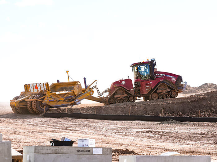 Earthmoving at job site