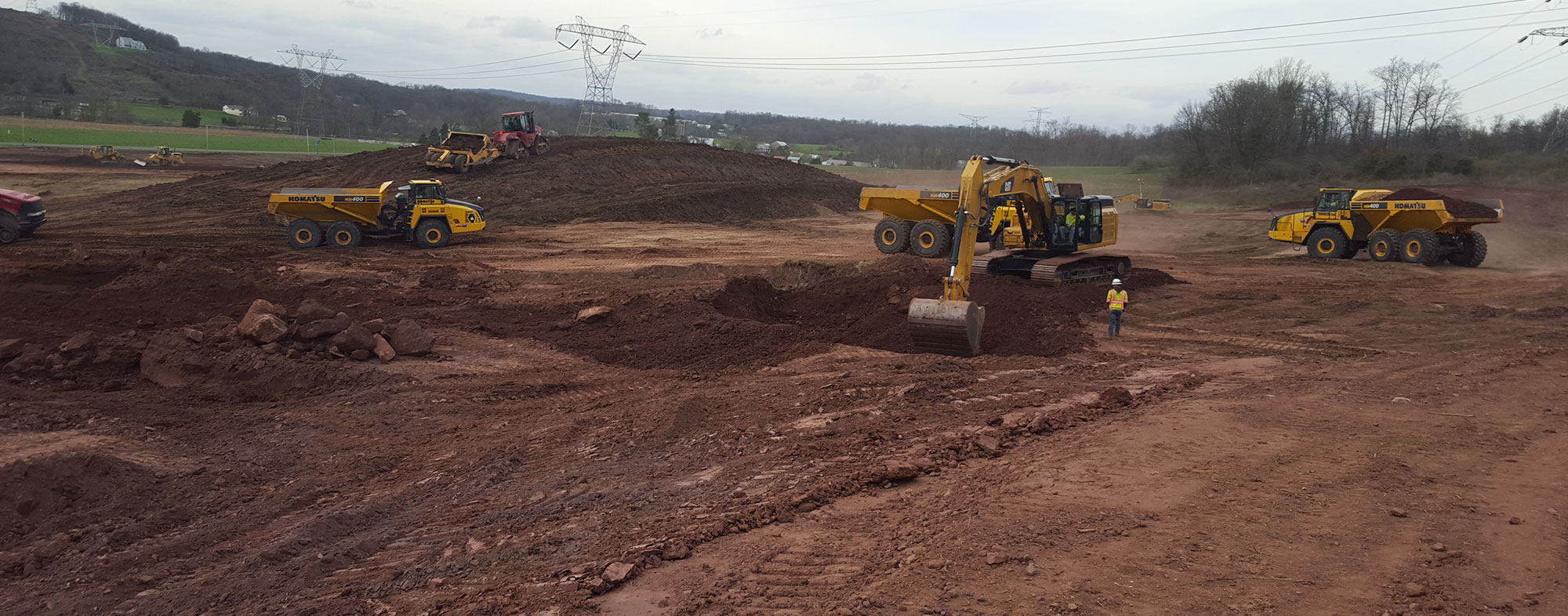 Construction Vehicles at PPL Lauschtown Project