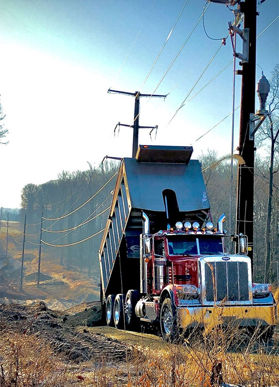 Dump Truck at 5A D T Line Rebuild