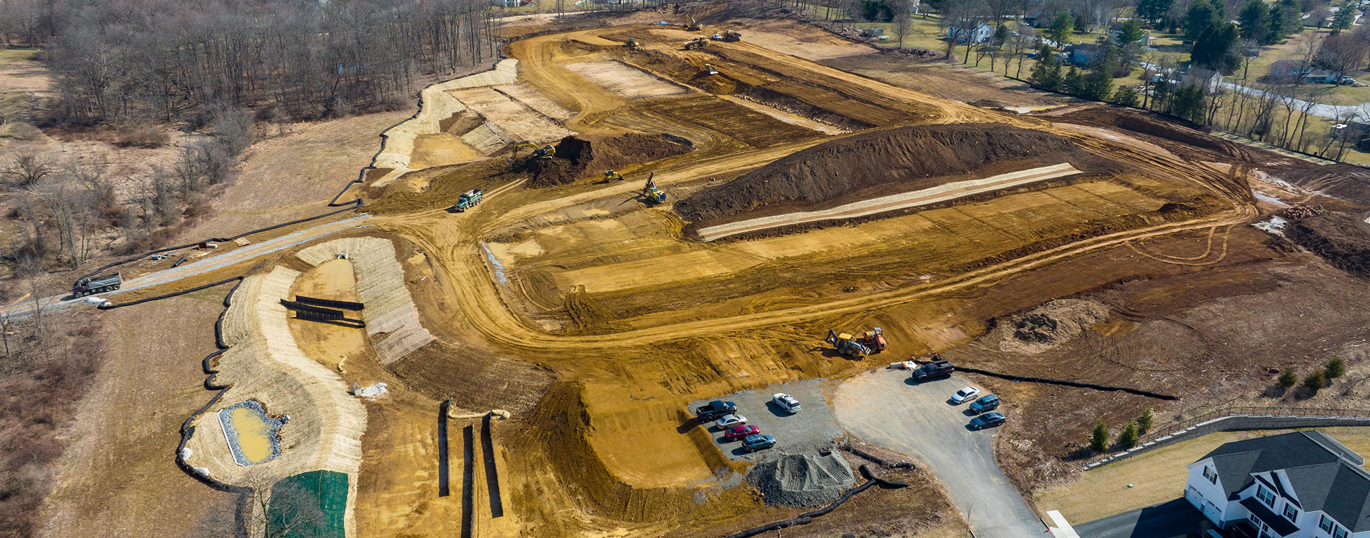 Construction Vehicles Working at Preserve at Marsh Creek