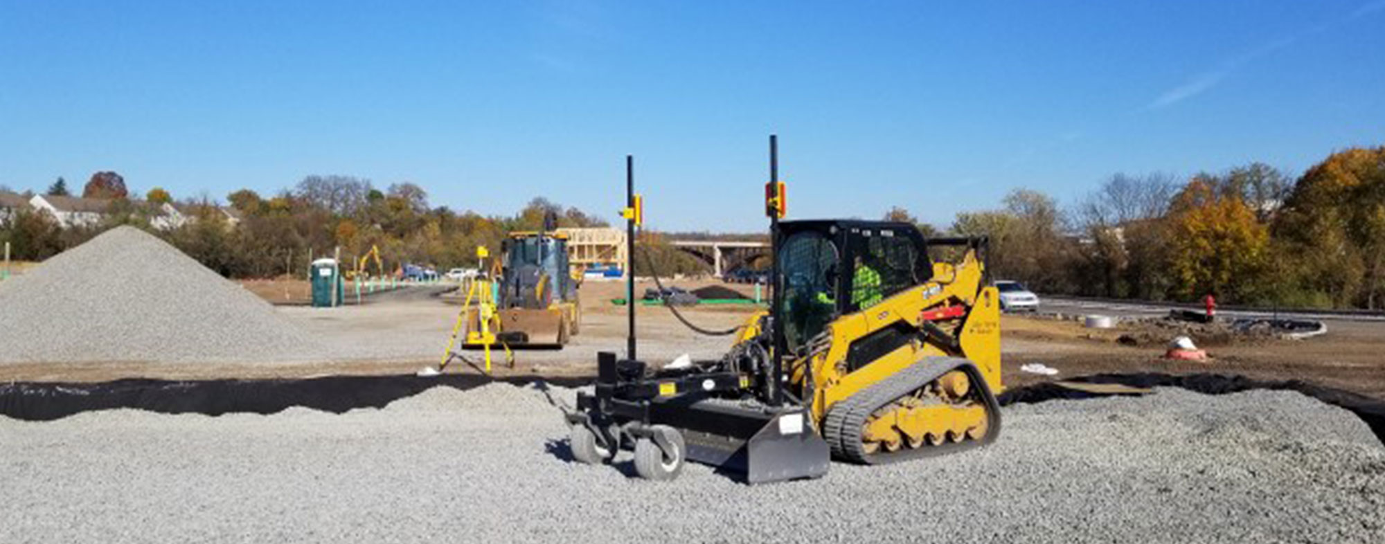 Construction Vehicles on Steelpointe Jobsite