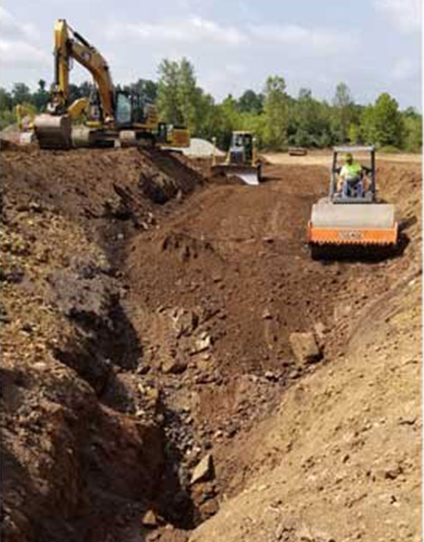 Construction Vehicles on Steelpointe Jobsite